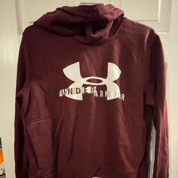 Under armour maroon hooded sweatshirt - Picture 2 of 2